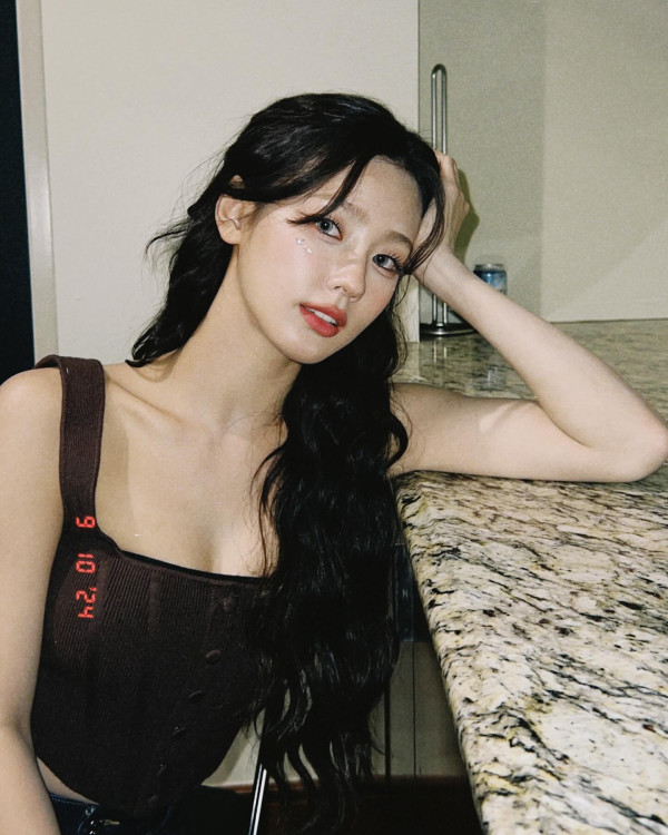 아이들 미연 갈색 골지나시