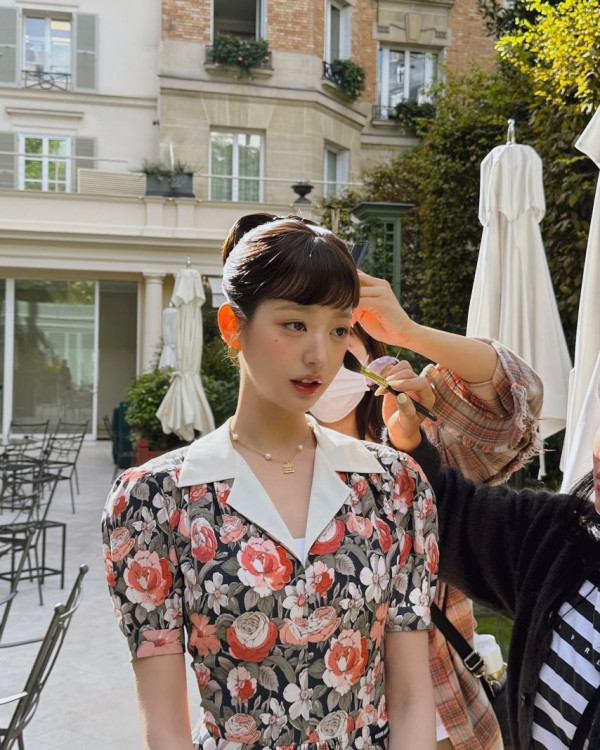 아이브 장원영 꽃무늬 원피스 미친 미모