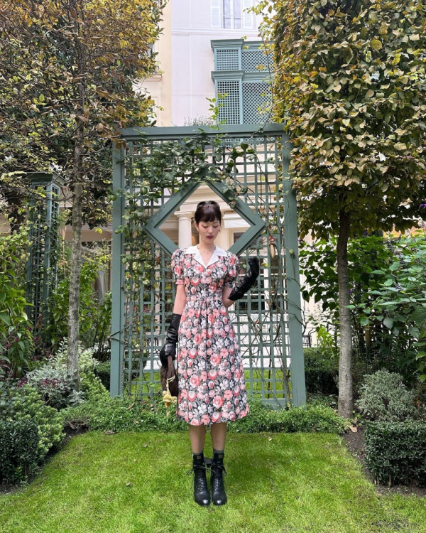 아이브 장원영 꽃무늬 원피스 미친 미모