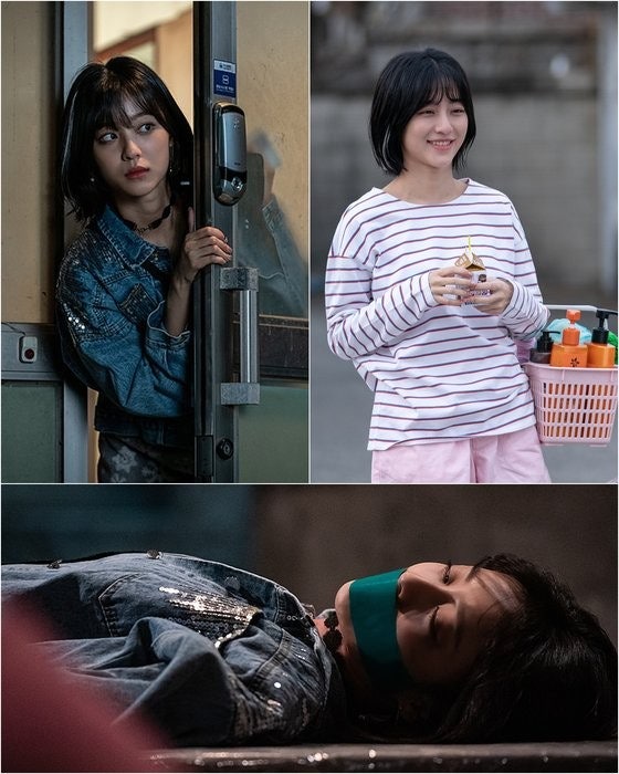 <사냥개들2>강민아 강렬한 타투 분장