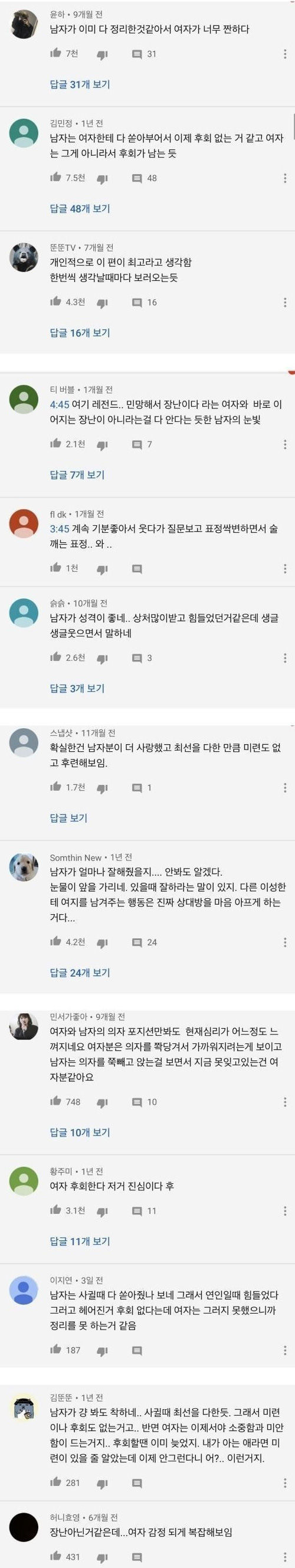 5년 사귀다 헤어진 커플 술자리