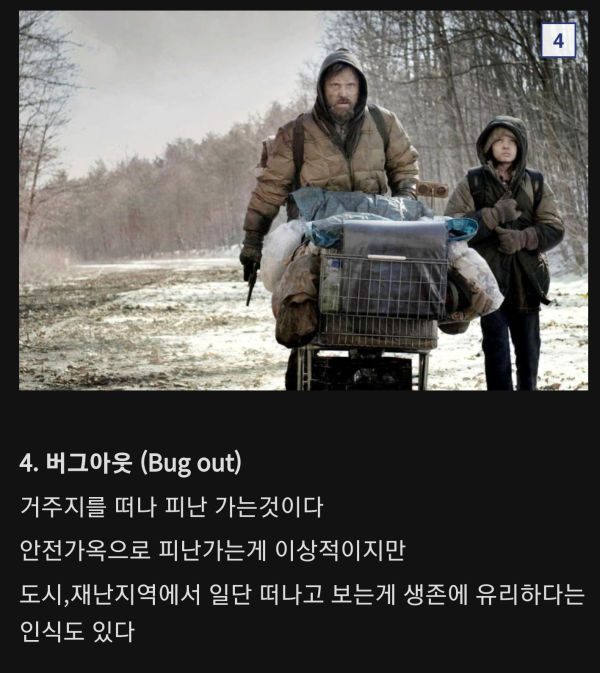 생존주의자들이 쓰는 간단한 용어들