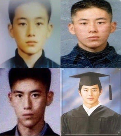 남자 연예인 졸업사진