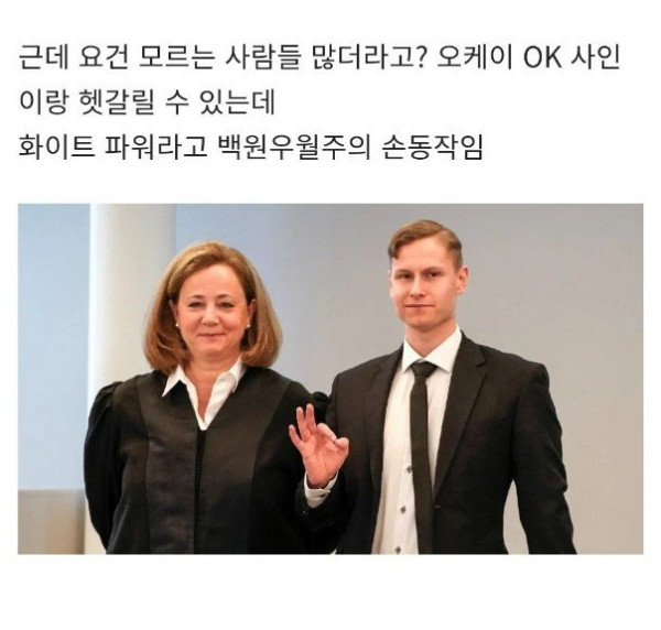 여동생을 죽인 백인우월주의자가 한 제스쳐