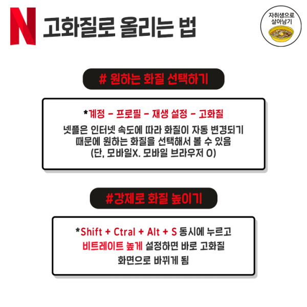 넷플릭스 이용시 참고하면 좋은 정보