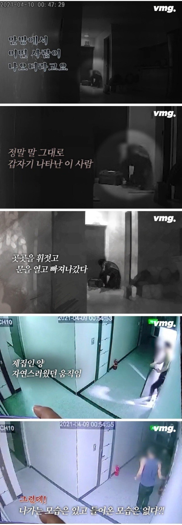 자취방 CCTV에 찍힌 소름끼치는 정체