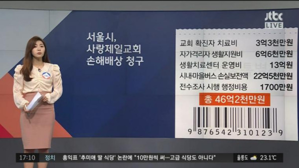 사랑제일교회 손해배상 청구
