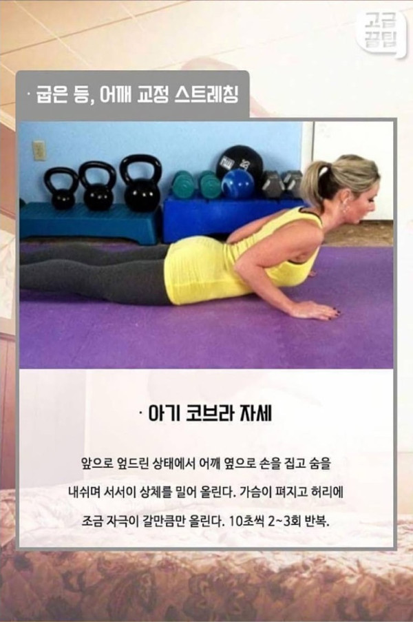 단 몇 분만의 운동으로 굽은 등, 어깨 교정법