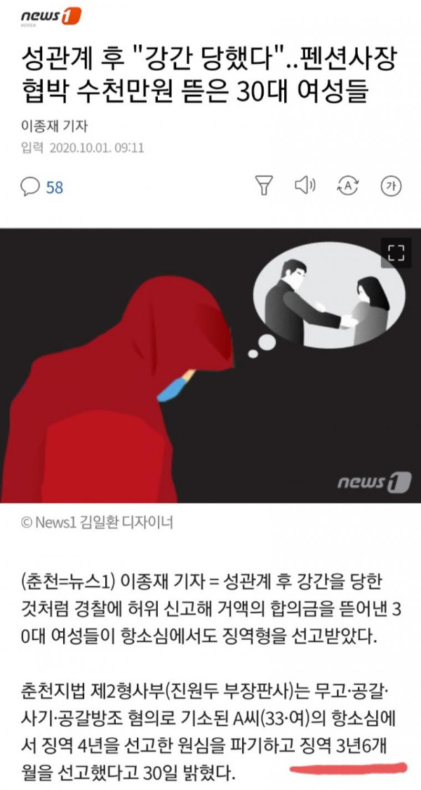 강간 당했다고 협박하여 돈 수천만원 뜯은 30대 여성들