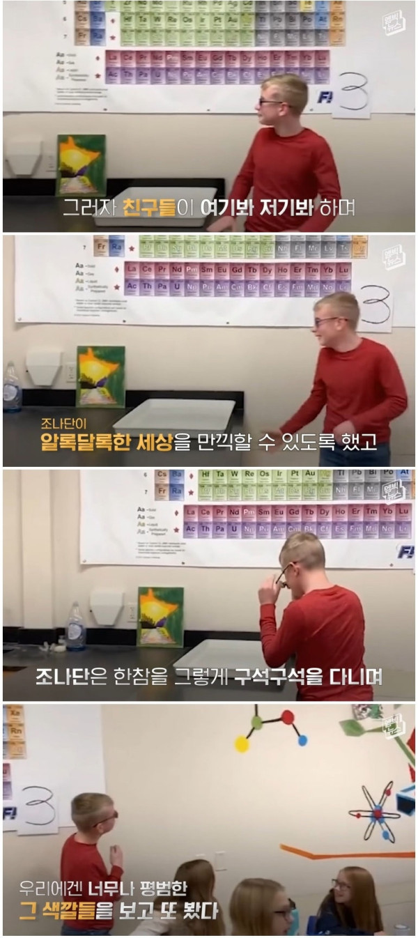 처음 색깔을 보고 폭풍오열한 12살 소년