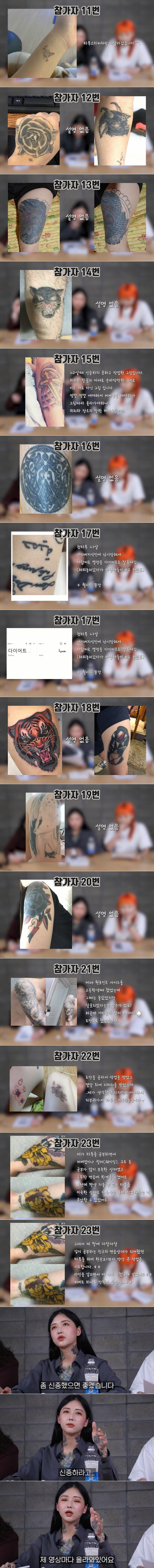 타투는 신중해야 된다는 걸 보여주는 사진