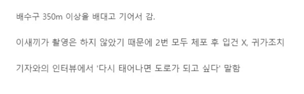 다시 태어나면 "도로"가 되고 싶다는 일본 변태