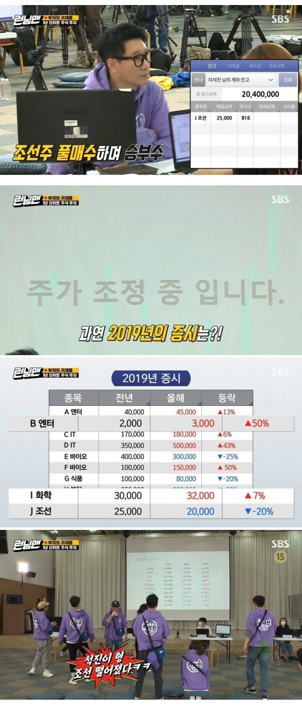 조선주에 주식 몰빵한 지석진