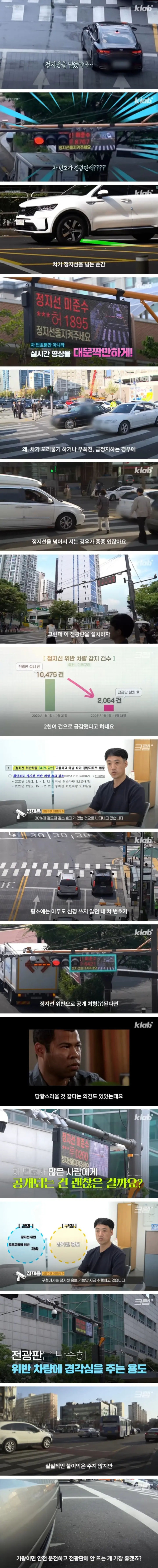 정지선 위반 차량이 80% 감소한 이유