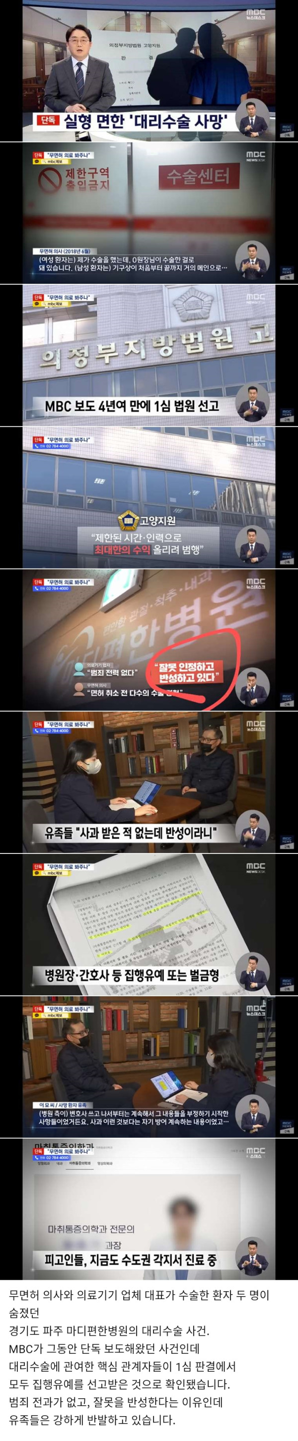 불법 대리수술 2명 사망