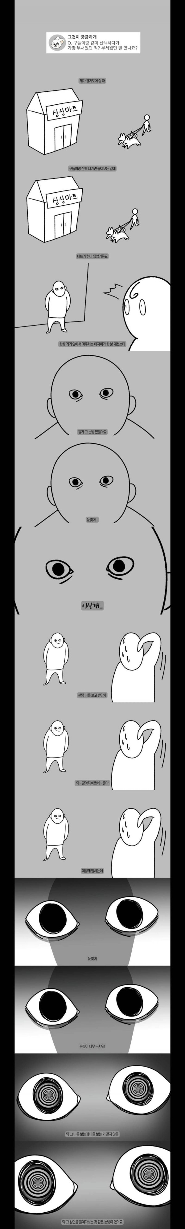 웹툰 작가가 강아지 산책시키다가 겪은 가장 무서운 일