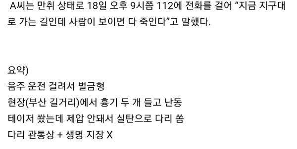 흉기난동 50대.. 실탄 쏴 제압!