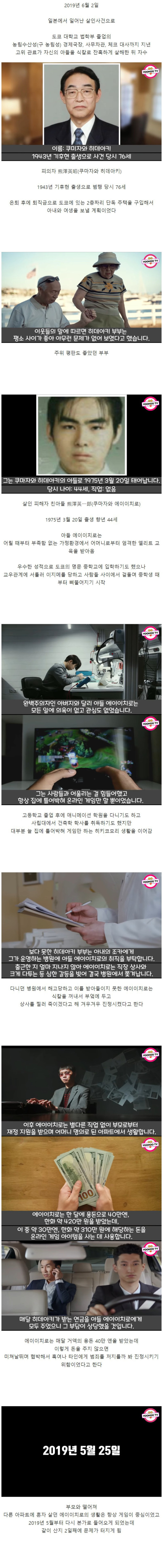 일본 고위 관료가 친아들을 살해한 사건