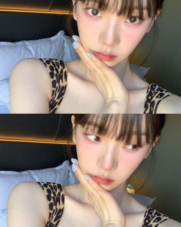 호피 원피스 입은 에스파 카리나