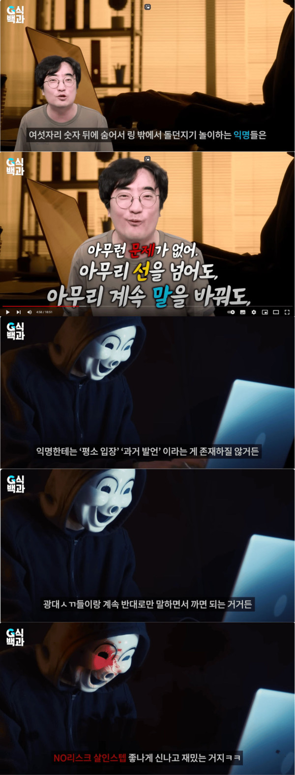 현대 인터넷 혐오 문화를 요약한 템플릿