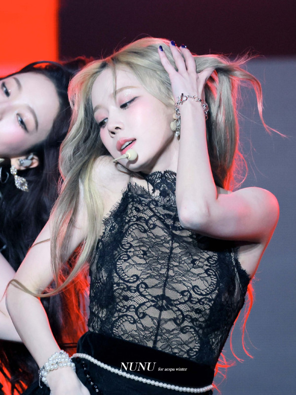 시스루 레이스 란제리룩 에스파 윈터