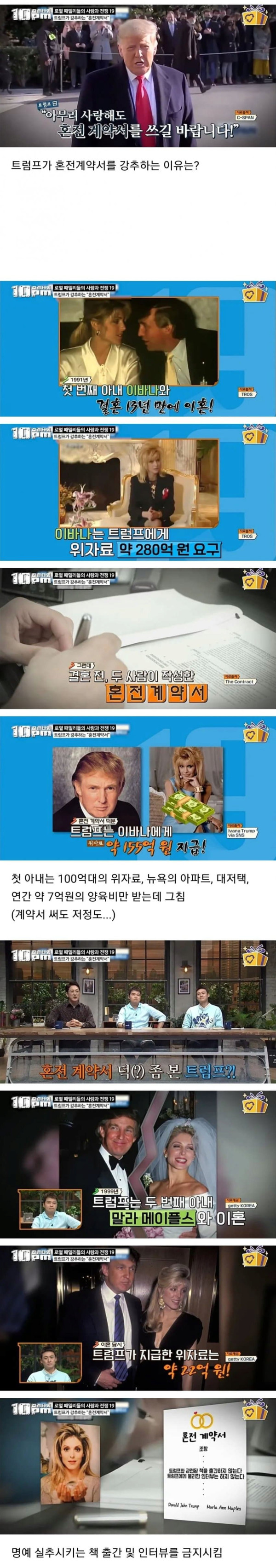 트럼프가 이혼할때 재산분할 피한 방법