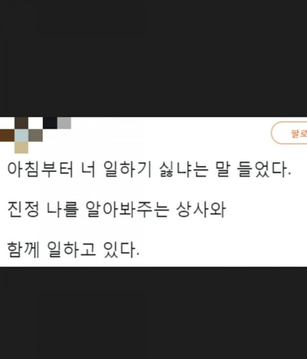 진짜 나를 알아주는 상사