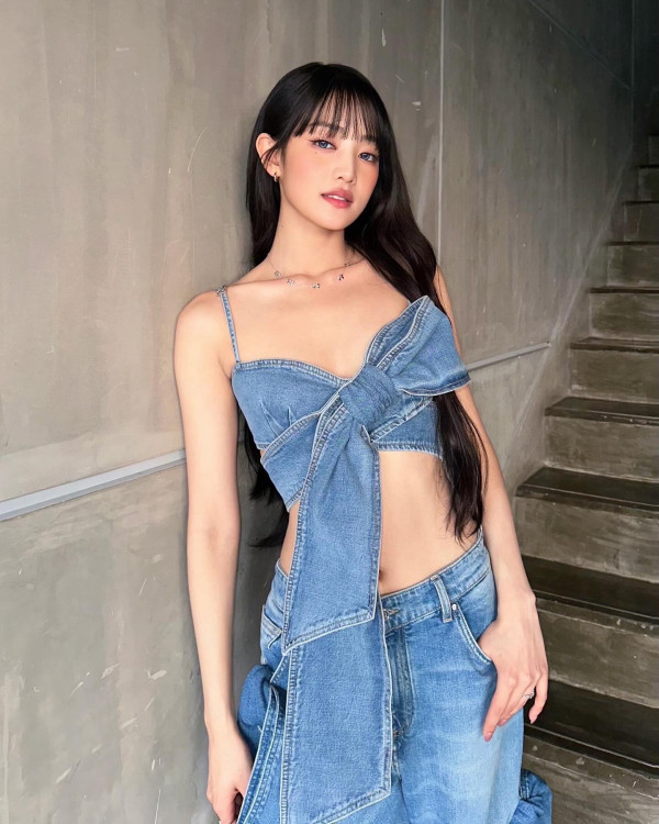 아이들 민니 데님 탱크탑
