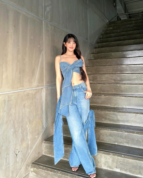 아이들 민니 데님 탱크탑