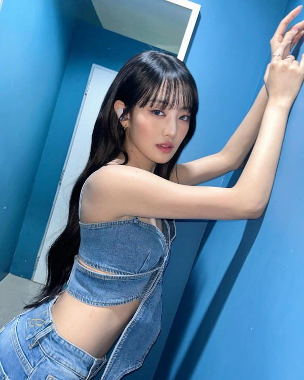 아이들 민니 데님 탱크탑