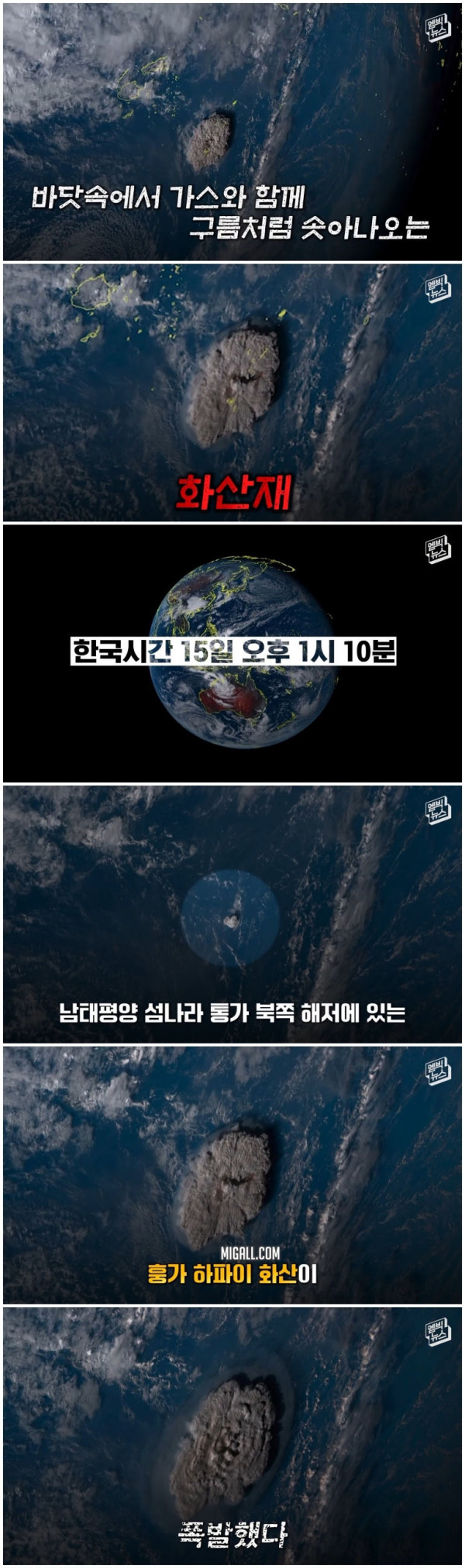 전 세계를 덮친 통가 화산 대폭발