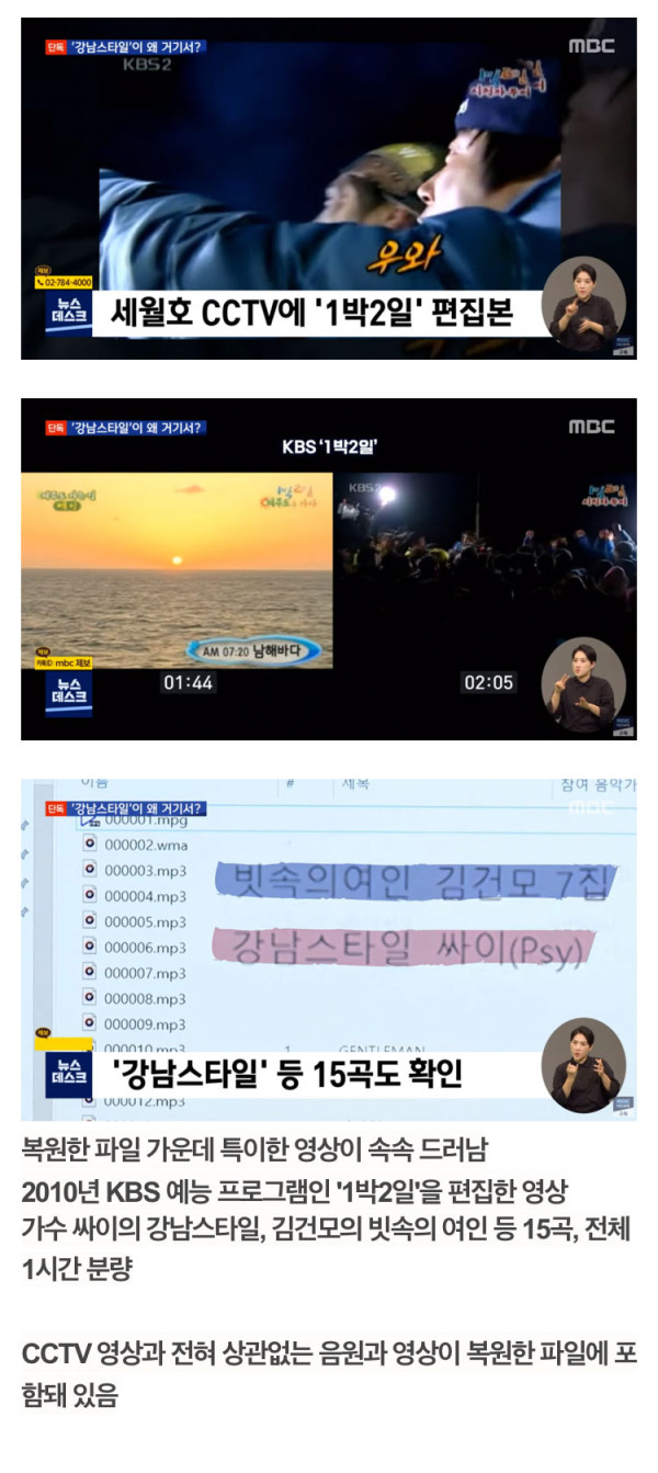 세월호 CCTV 편집, 조작 의혹