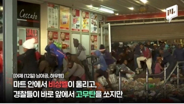 남아프리카공화국 대규모 폭동 근황