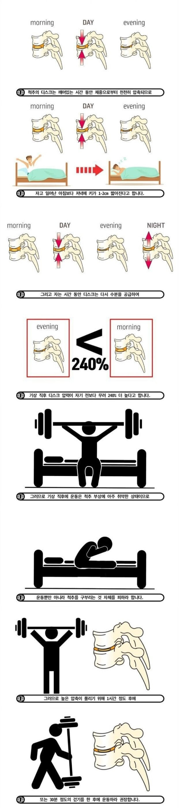 아침에 허리를 쉽게 다치는 이유