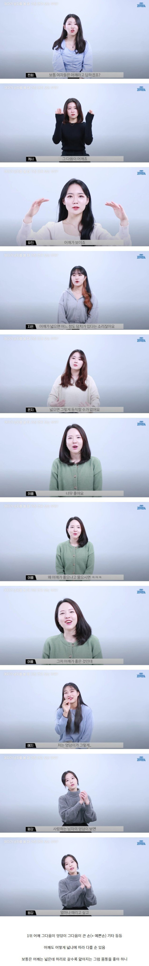여자들이 남자볼때 얼굴 다음으로 본다는 것