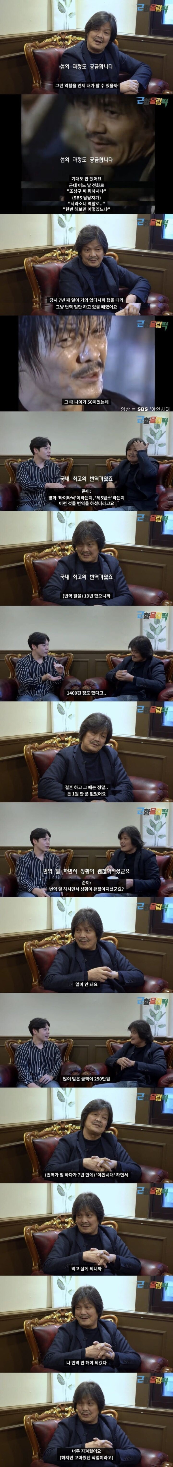 야인시대 시라소니 역할 맡기 전 직업