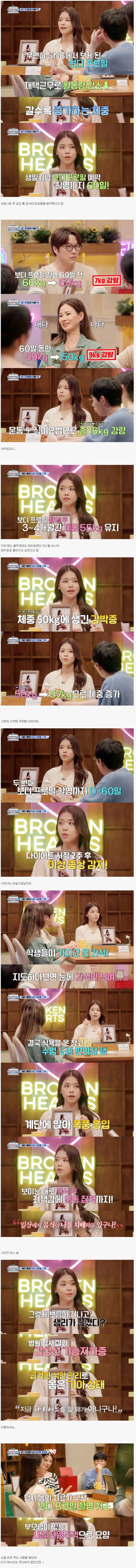 바디프로필 후유증