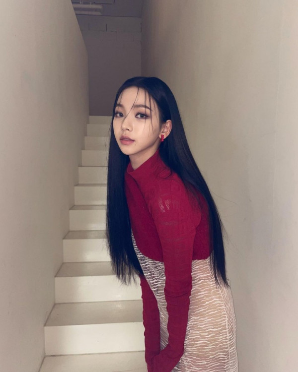 몸매 라인이 비치는 시스루 카리나
