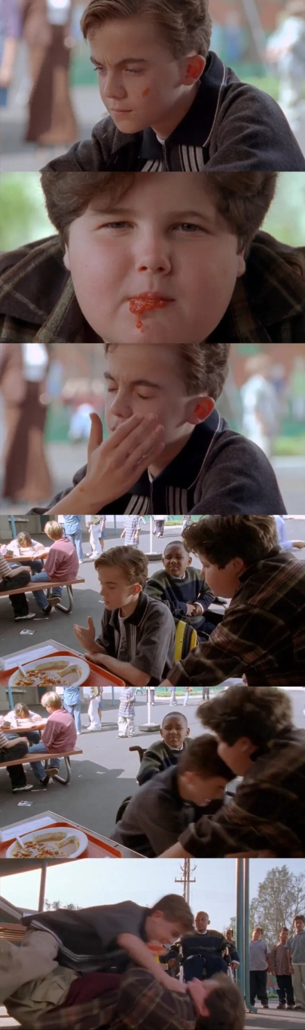 깐족거리는 애를 줘팬 꼬마