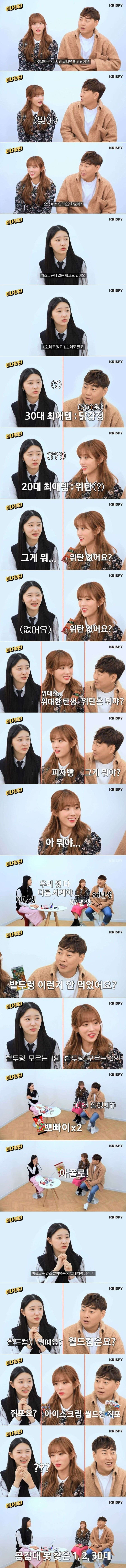 86, 97, 00 매점 세대 차이