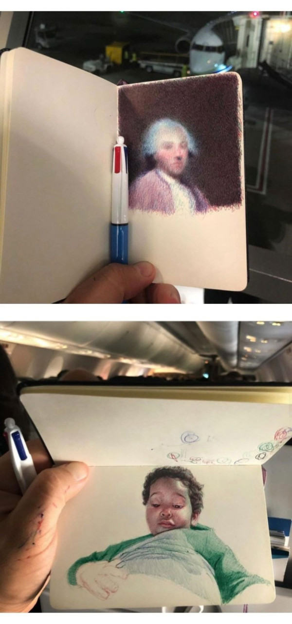 4색 볼펜만으로 그린 그림들 ㄷㄷㄷ