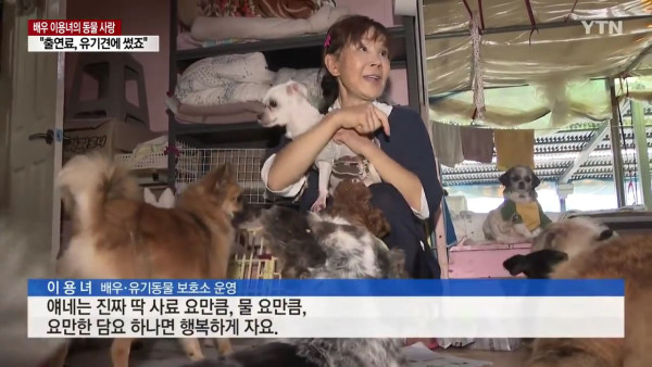 출연료를 유기동물 돌보는데 쓴 배우