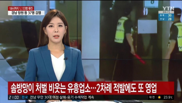 처벌강화가 필요해 보이는.. 유흥업소 영업