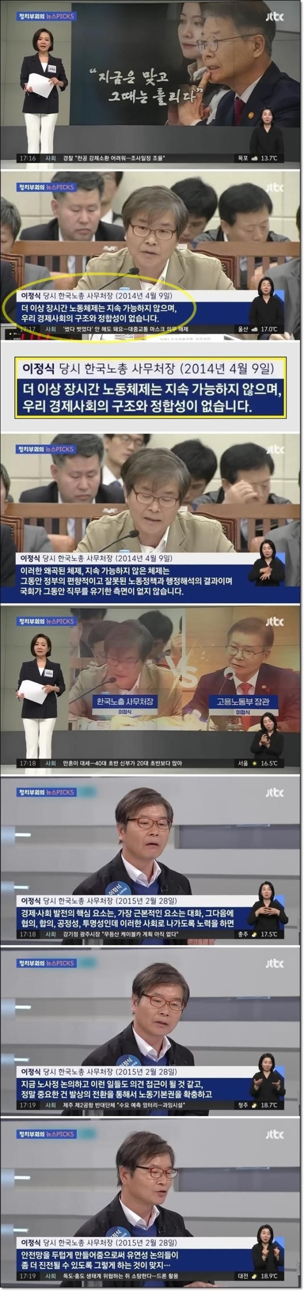 노동부 장관 과거