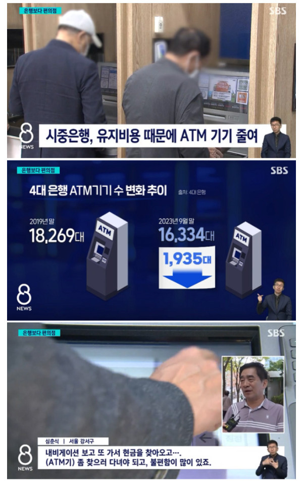 은행 ATM기기가 점점 줄어드는 이유