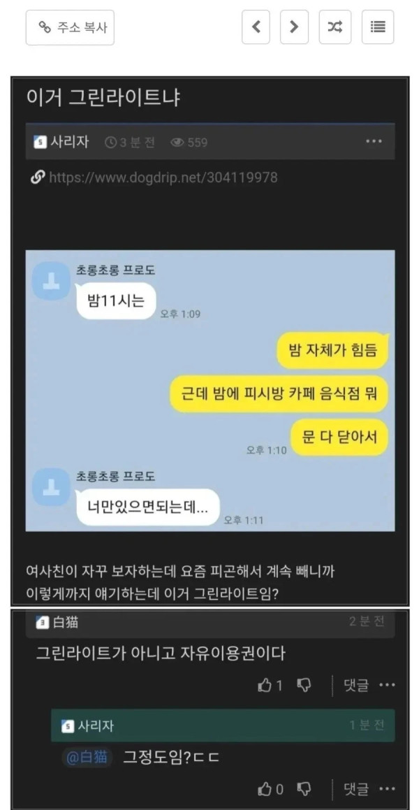 여사친 자유이용권