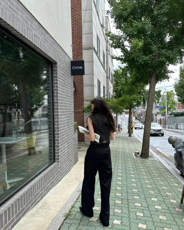 란제리룩 원피스 권나라