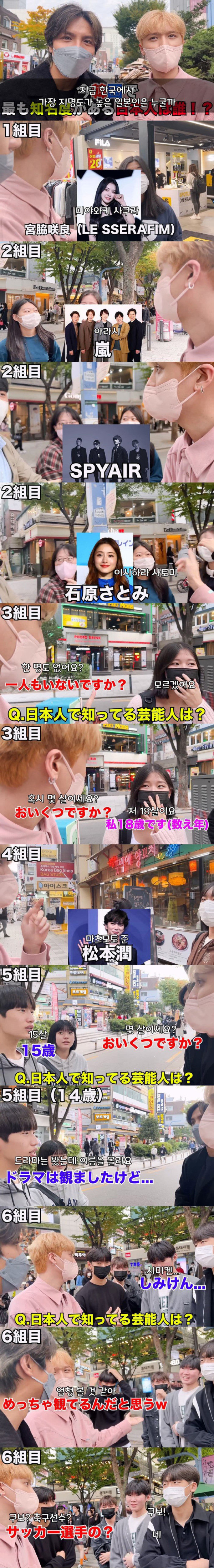 한국에서 가장 유명한 일본 연예인