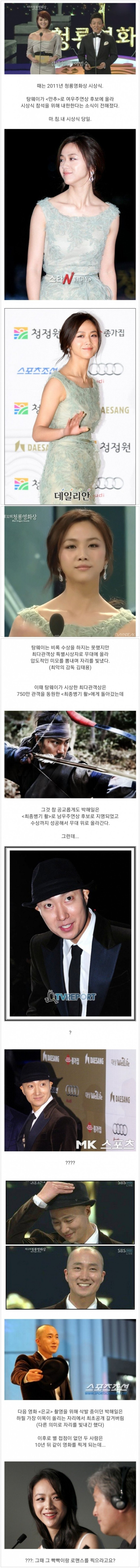 탕웨이와 박해일의 첫만남