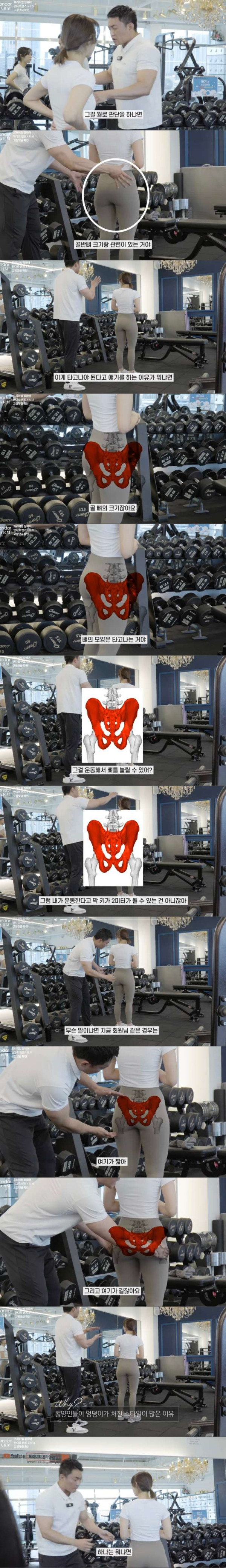 여자 엉덩이는 얼굴과 같다는 헬스 트레이너